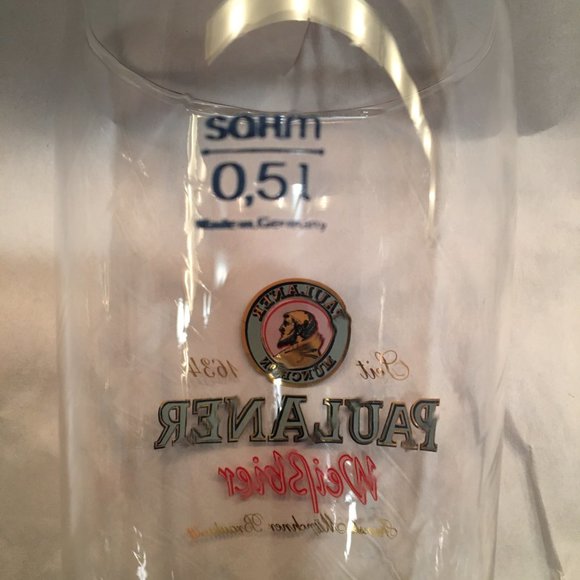 Paulaner Weißbier Weissbier Swirl Pattern Beer Glass 0.5L 10" München Brewery - Picture 6 of 6